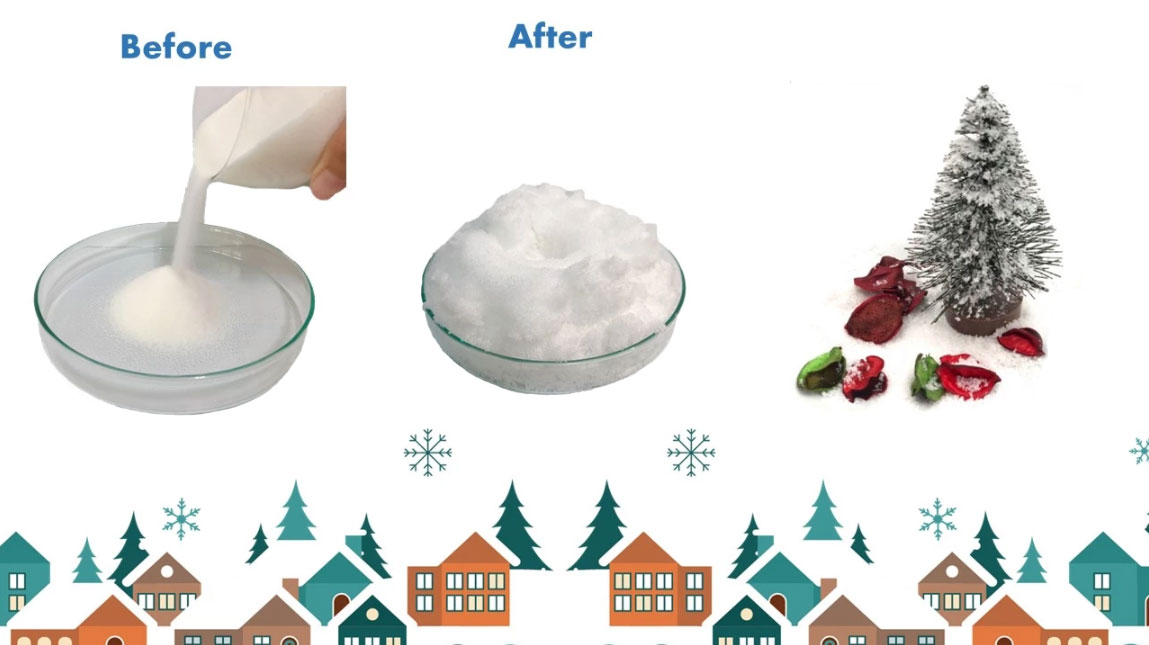 Instant Snow for Christmas Decoration